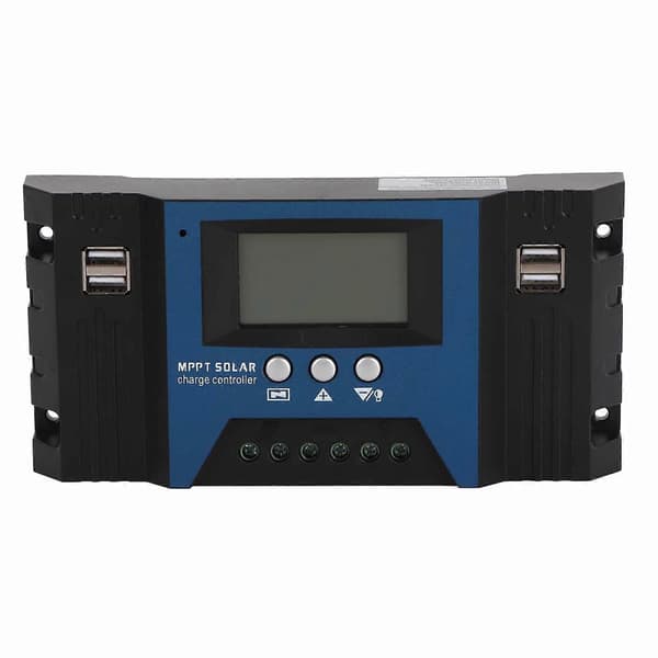 12V 24V Solar ladekontroller regulator 4 USB-porter 5V 2.5A Parameter justerbar LCD-skjerm for hjem RV Båt 30A