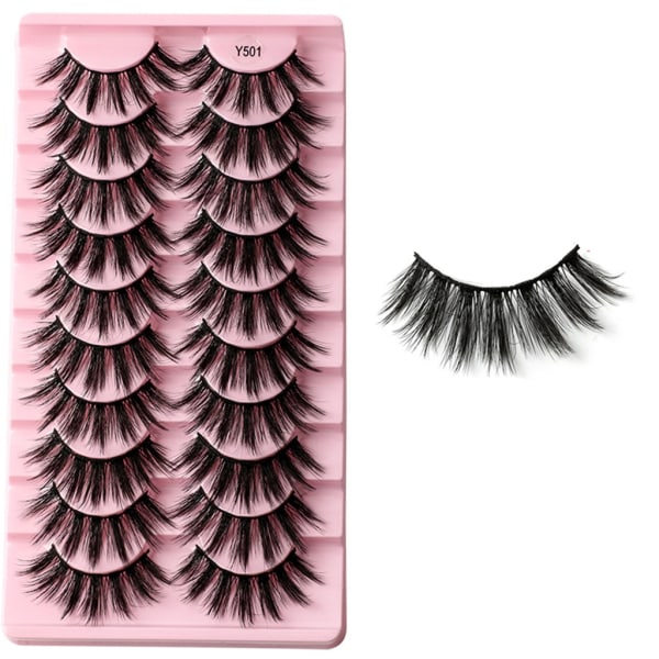 Nya fransar Mink Lösögonfransar Naturligt utseende Wispy Clear lash and Falska ögonfransar Fluffiga 3D Curly Strip Cat Eye Fransar B