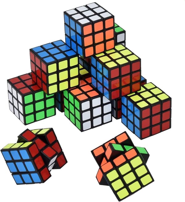 Sæt med 12 Mini Magic Cubes 3 x 3 x 3 cm - Gave til Børns Fødselsdag