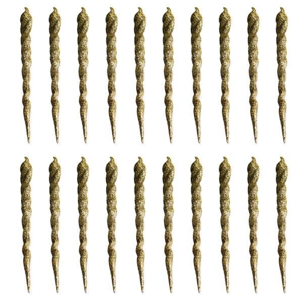 Istappheng Dekorativt juletre Transparent istapper gold