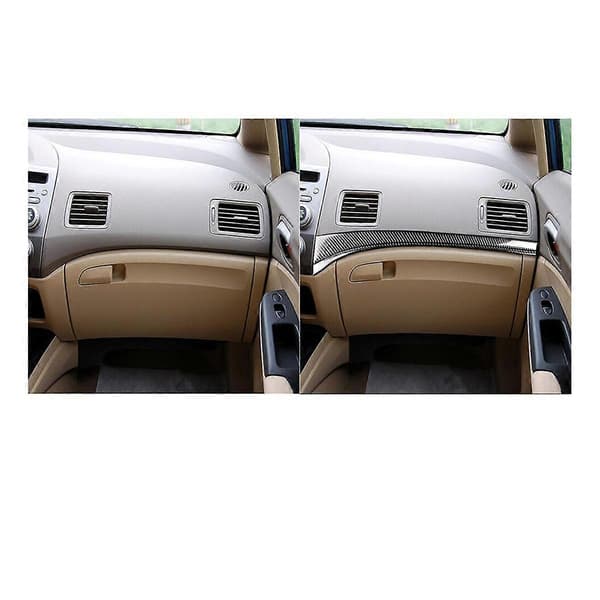 2 stk. karbonfiber deksel til passasjerens dashbord for 8. generasjon 2006-2011