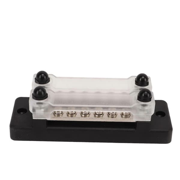Stud Power Distribution Block Rustfrit Stål Fordelingsterminal Studs Blok til Bil Marine Båd 150A 300V Sort Rød