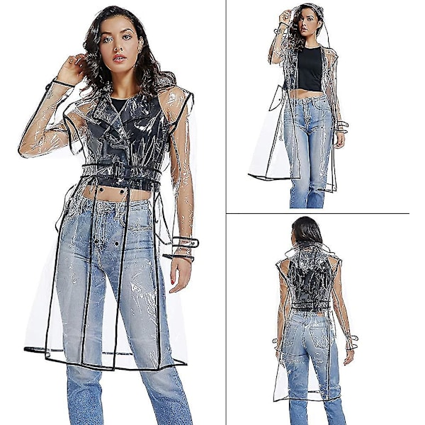 Vattentät regnrock Lätt packbar regnrock Transparenta regnponchos