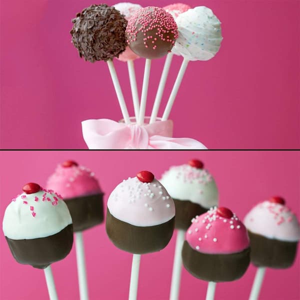 100-pack Pappersugarrör för att göra roliga Lollipops, Vita