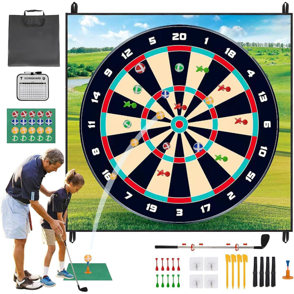 Golf Chipping Game Set, Sticky Golf/Dart Träningsmattor för inomhus utomhusbarn Vuxna, 100 % nytt 180cm