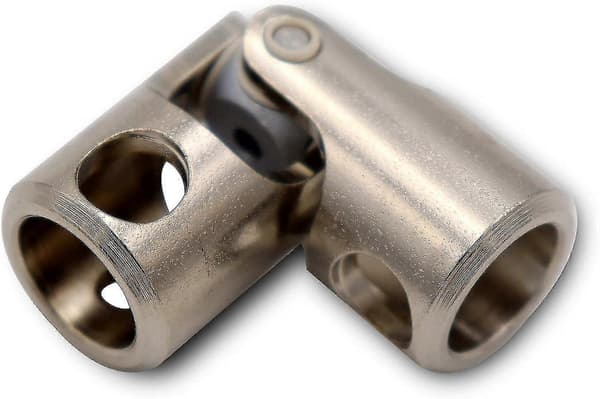 2 STK. Universal Hun-led, Rullegardin Håndsving Knæled Stål Nikkel Farve - Led Kugleled 3*3