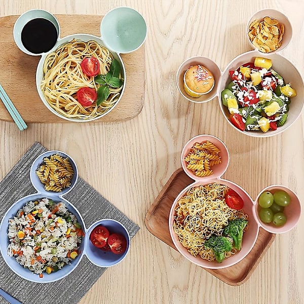 4 kpl, Mikki Vehnäkulho Olkiaterimet Minnie Kulho Lahja Hauska Ruokalautanen Hedelmäkulho Ravintolakäyttöön 4pcs