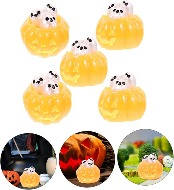 Halloween Scen Layout Skrivbordsdekor Hartspresent 5st