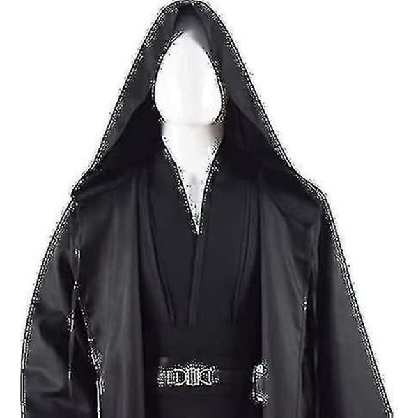 Voksen Tunika Kostyme For Jedi Antrekk Skywalker Halloween Cosplay Kostyme Hette Robe Kappe Fullt Sett Uniform Tre Versjoner Black X-Large