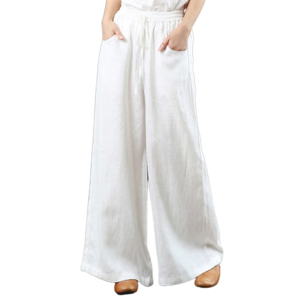 Dam Sommar Casual Lösa Byxor Vida Ben Byxor Träningsbyxor white qd white 2XL
