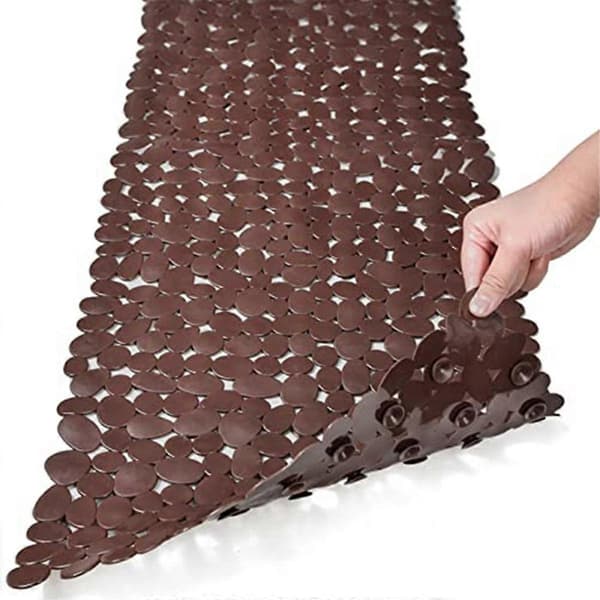 Pebble badekarmatte for badekar til anti-badekarmatte i dusj (blå)