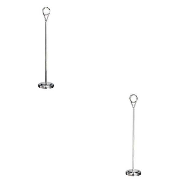 1/2/3/5 Bordnummerholder i rustfrit stål Skiltholder Fotostativ Til Silvery 35cm 2PCS