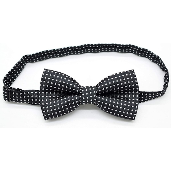 Förbundna Småpojks Polka Dot Fluga Baby Solid Färg Fluga För Barn Svart qd