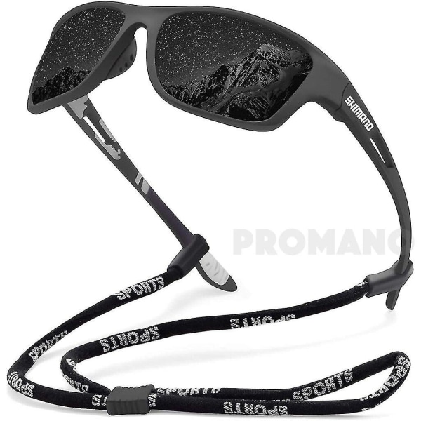 SHIMANO Polarisoidut aurinkolasit miehille, ajo-lasit, aurinkolasit miehille, retkeily, kalastus, klassiset aurinkolasit UV400 silmille Black