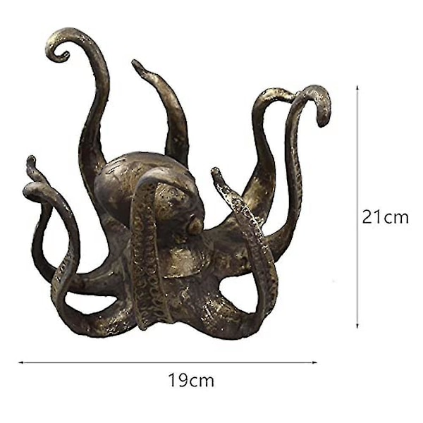 Blæksprutte Kopholder Kaffekrus Holder Resin Blæksprutte Statue Ornament
