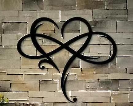 Infinity Heart Metal Väggdekor stil 5 29*34cm