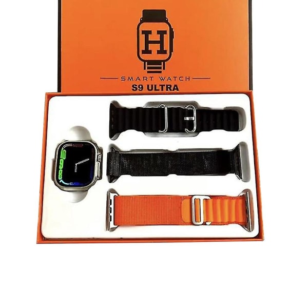 S9 Ultra Smart Watch For Herr Dam Stegräknare Puls Smartwatch Bluetooth Black