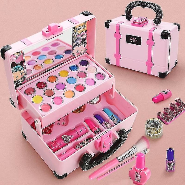 1 set barnsminksats för flickor Säkra kosmetikaleksaker Set Kosmetika Leksaker(,)