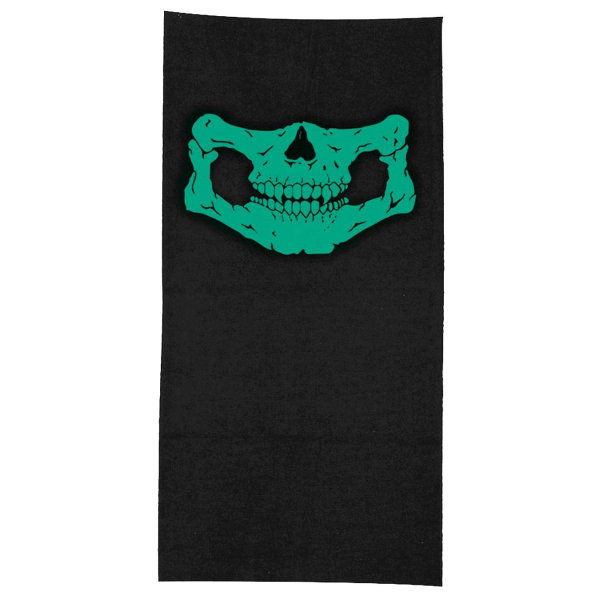 Skelettmask / halsduk / sjal | Halloween - skelettmask Grön