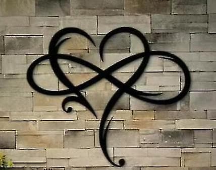 Infinity Heart Metal Väggdekor stil 5 30*25cm