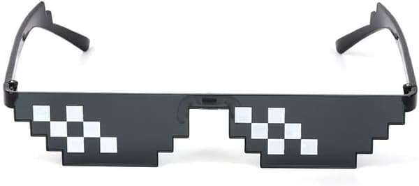 Premium Thug Life Pixelerte Unisex Solbriller Mosaikk med Ham ML