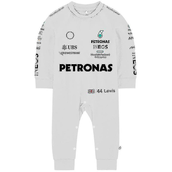2023 F1 Ny säsong Sport Baby Jumpsuit Vår Höst Svart Bebisar Pojke Barn Romper Formula One Racing Team Nyfödd Krypdräkt WCLTY-208 4T