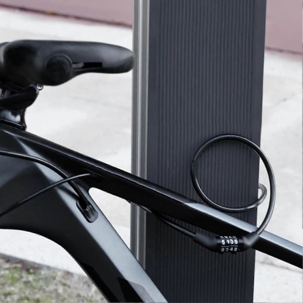 Cykelås med 4-cifret kode forhindrer tyveri Stålkabellås til mountainbikes Elcykler Tilbehør