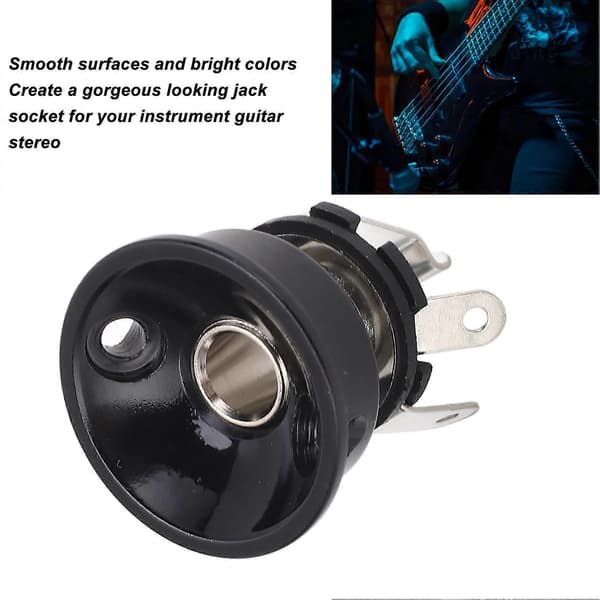 Gitar Jack Plate Electrosocket Holder Elektriske Gitarer Jackplate Innfelte Deler