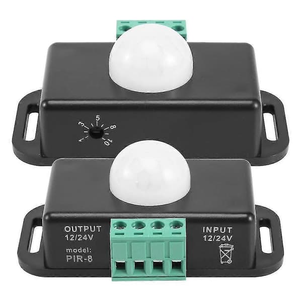 Bevægelsessensorafbryder, 12v 24v Pir Sensor Led Til Fleksible Led Strips Lys, 2 Pak