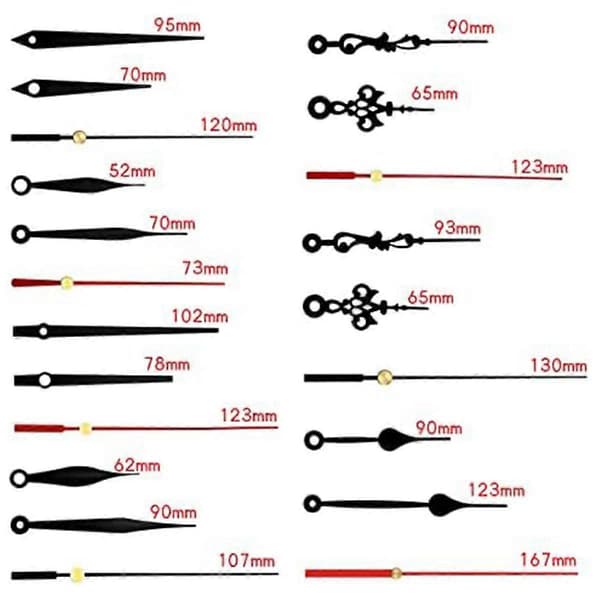 7 Väggklocksmekanism Kit, 12 mm Axel Klockrörelsemekanism för DIY Klockreparationsdelar Ersättning