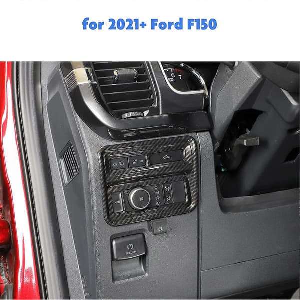 Deksel til frontlys-bryterpanel i karbonfiberstil, erstatning for Ford 2021