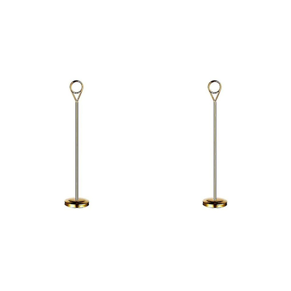 1/2/3/5 Bordnummerholder i rustfrit stål, skilteholder, fotostativ til Gold 25cm 2PCS