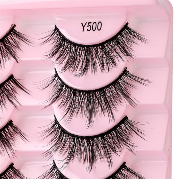 Nya fransar Mink Lösögonfransar Naturligt utseende Wispy lear lash Band Falska ögonfransar Fluffiga 3D urly Strip at Eye Fransar C