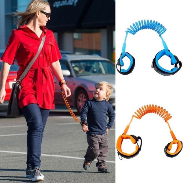 Elastiskt Barnkoppel (fästs vid handled) 2m - orange