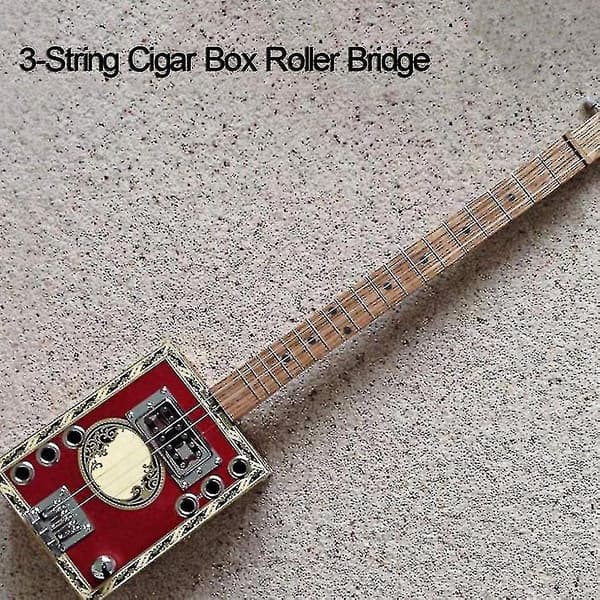 2024 Ny 3-strengs gitar hard-tail bakstykke bro for sigarboks, elektriske gitardeler gitarerstatning