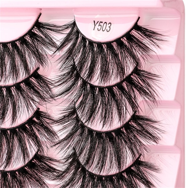 Nya fransar Mink Lösögonfransar Naturligt utseende Wispy lear lash Band Falska ögonfransar Fluffiga 3D urly Strip at Eye Fransar C