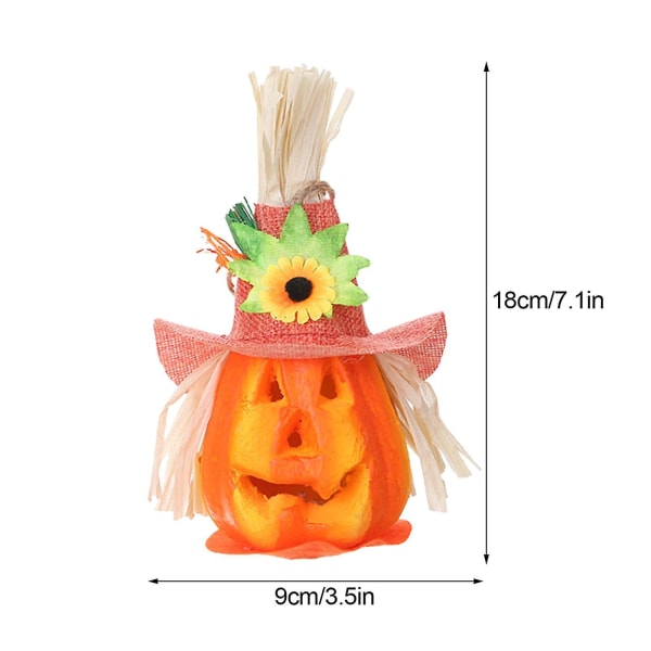 Jack-o'-lantern Ornament Græskar Havearbejde Kreativ Gave Skum Vinduesindretning Landmalet Keramik Græskar pink hat