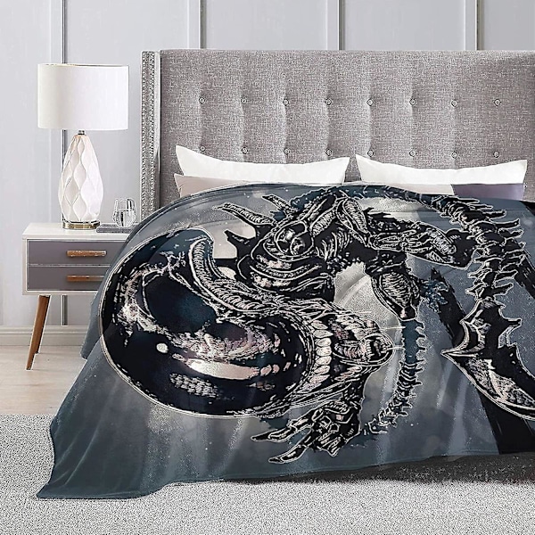 Snorlax Fleecefilt Ultramjuk Mikrofilt Varm Filtfilt För Vuxna-sintee-alien-xenomorph- -u156 60x50in 150x125cm