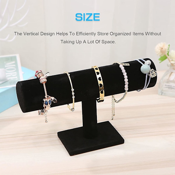 Armbåndsstativ, urstativ, fløjlsarmbåndsdisplay, T-stang displayholder til smykke armbåndsur display qd