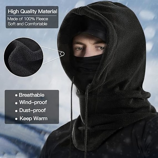 Balaclava Balaclava Hattu Laskettelumaski Talvi Tuulenpitävä Kasvomaski Fleece qd