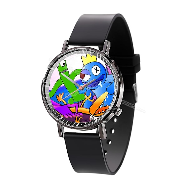 Rainbow Friends Klokke Tegneserie Armbåndsur Lær Trykk Klokke Hot Spill Kvarts Elektronisk Klokke Leke Bursdagsfest Gave 2023 Rainbow Friends-18