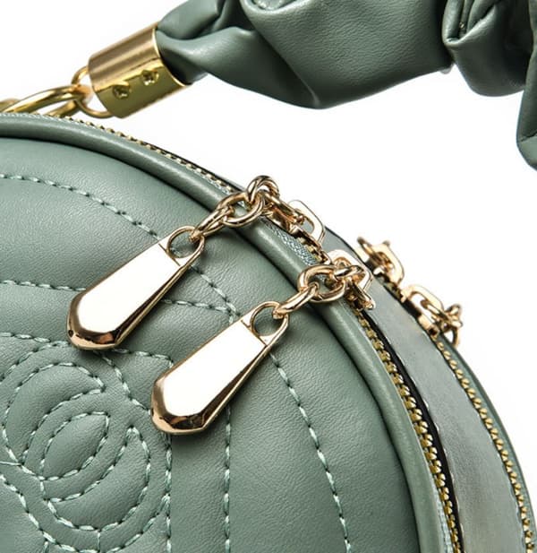 #Skulderveske liten rund minibag trendy rombe skulderveske#