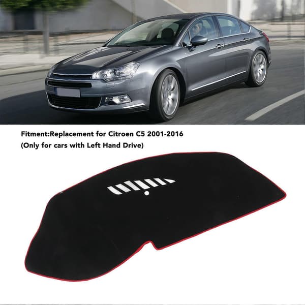Bildashborddeksel Antiskli Unngå Lys Dashborddeksel Matte Erstatning For Citroen C5 2001 til 2016 LHD