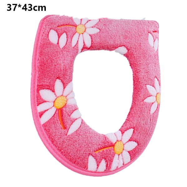 Universal blommig toalettsits för att hålla din toalett varm och pink