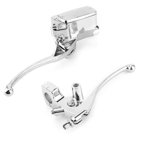 Hydraulisk bromskoppling huvudcylinder spakmontering silver universal för 1 tums styre