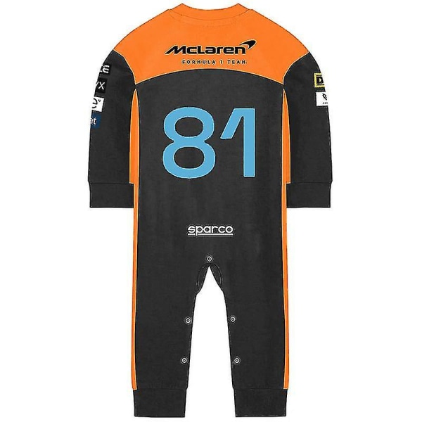 Tib 2023 Ny säsong F1 Mclaren Baby Jumpsuit Formula One Team Racing Car Gulf Pojke Flicka Barn Romper Vår Coola bebiskläder WCLTY-201 3M