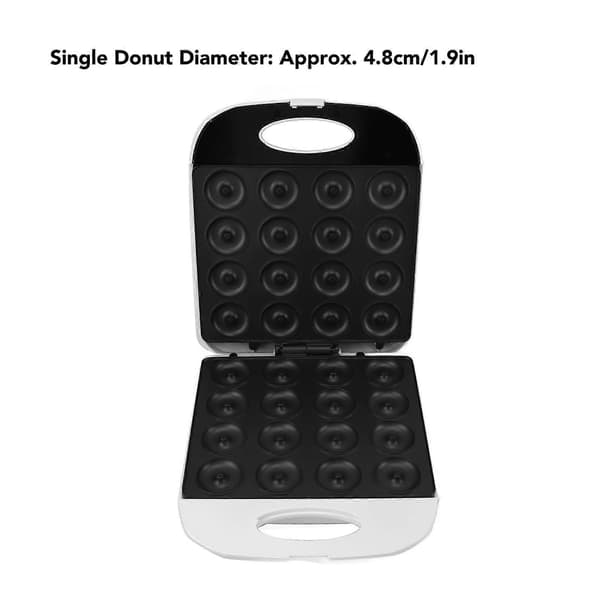 Donutmaskine 1400W 16 Donuts Non-Stick Mini Pandekagemaskine til Morgenmad Snacks Desserter