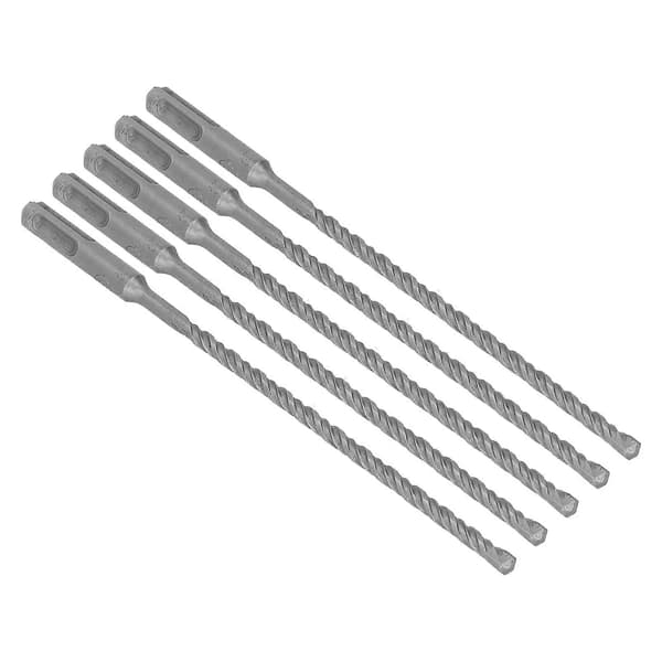 5 STK Slagborebits med hårdmetalspids Roterende Hammerbit 2-fløjede spiralbits til mursten beton 210mm 6mm / 0,24in