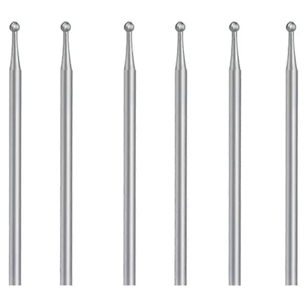 6 stk. kulesett, 3/32 tommer kulefreser smykkeutskjæringsbits (2,3 mm)