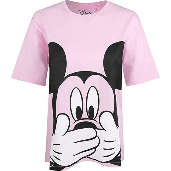 Disney T-shirt för kvinnor/damer Don´t peak Musse Pigg T-shirt  Light P Light Pink/Black S